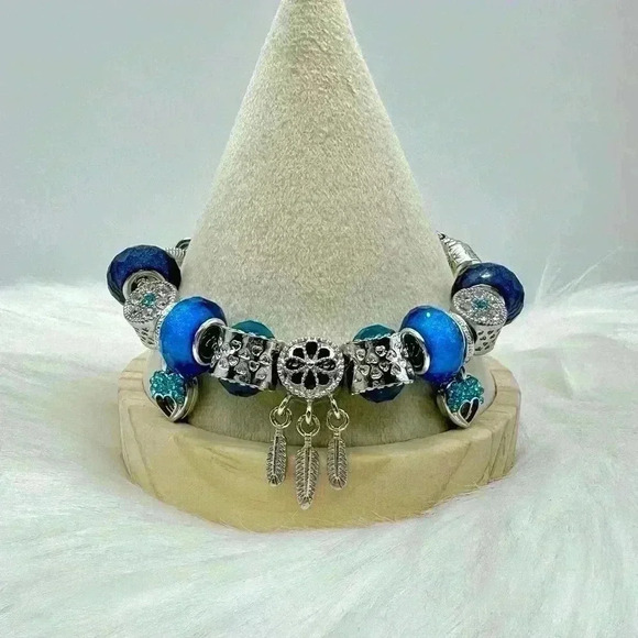 Blue Dreamcatcher Charm Bracelet - Picture 2 of 5